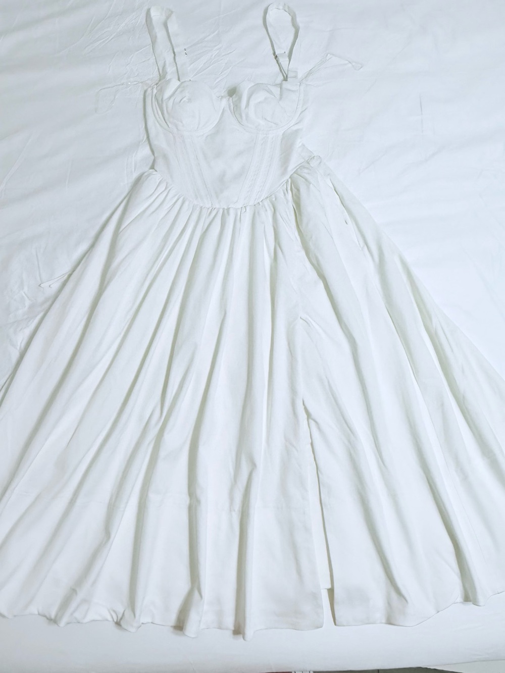 HOUSE OF CB 'Kelly' White Corset Midi Dress S Cup A-C NWOT - Picture 5 of 11